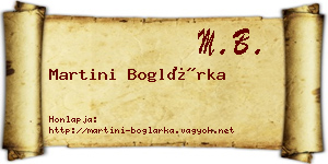 Martini Boglárka névjegykártya
